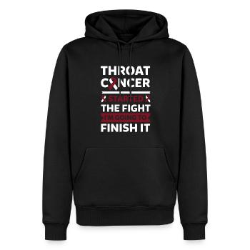 Le cancer de la gorge a déclenché le combat que je vais terminer - Sweat à capuche Premium bio Homme - noir - Devant - Nico (187cm)