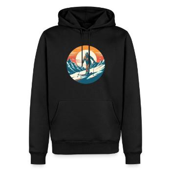 Snowboardung und Skifahren und dann Aprés-Ski - Männer Premium Bio Hoodie - Schwarz - Vorne - Nico (187cm)