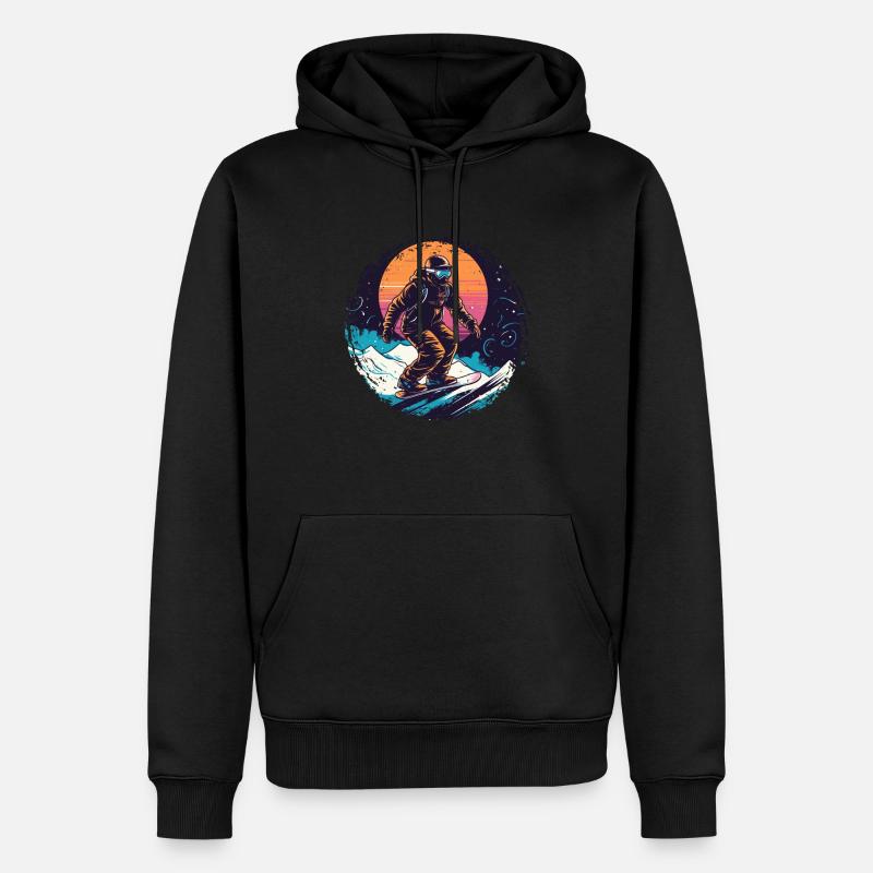 Snowboard ou ski puis après-ski - Sweat à capuche Premium bio Homme - noir