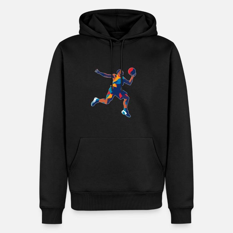BASKET-BALL pour toujours ! - Sweat à capuche Premium bio Homme - noir