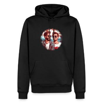 LGBT Gay Valentinstag Idee für Schwule - Männer Premium Bio Hoodie - Schwarz - Vorne - Nico (187cm)