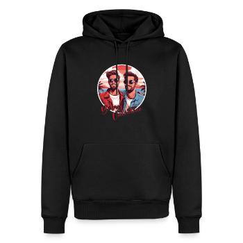 LGBT Gay Valentinstag Idee für Schwule - Männer Premium Bio Hoodie - Schwarz - Vorne - Nico (187cm)