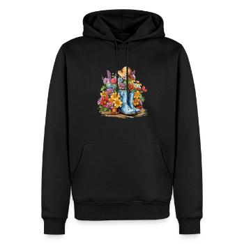 Die Freude eines Gartenliebhabers - Männer Premium Bio Hoodie - Schwarz - Vorne - Nico (187cm)