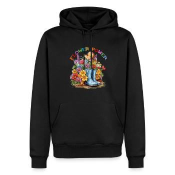 Die Freude eines Gartenliebhabers - Männer Premium Bio Hoodie - Schwarz - Vorne - Nico (187cm)