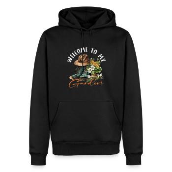 Die Freude eines Gartenliebhabers - Männer Premium Bio Hoodie - Schwarz - Vorne - Nico (187cm)