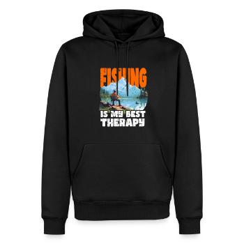 Angeln Freizeit Besinnliche Stille Naturerlebnis - Männer Premium Bio Hoodie - Schwarz - Vorne - Nico (187cm)