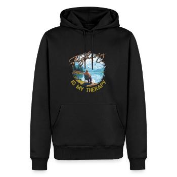 Angeln Freizeit Besinnliche Stille Naturerlebnis - Männer Premium Bio Hoodie - Schwarz - Vorne - Nico (187cm)