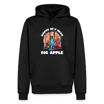 Happy New Year with fireworks in New York - Men’s Premium Organic Hoodie - black - Front - Nico (187cm)