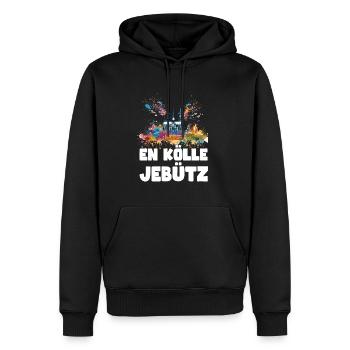 Köln Kölle Karneval Gebützt Kölle Alaaf Jeck Party - Männer Premium Bio Hoodie - Schwarz - Vorne - Nico (187cm)