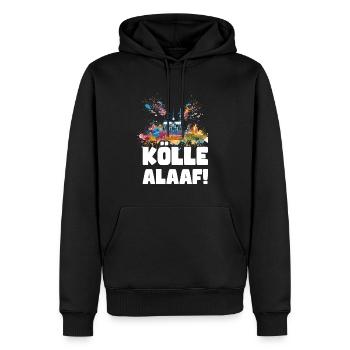 Köln Kölle Karneval Gebützt Kölle Alaaf Jeck Party - Männer Premium Bio Hoodie - Schwarz - Vorne - Nico (187cm)