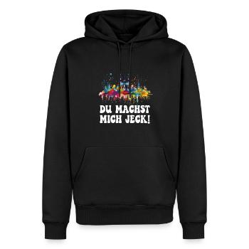 Köln Kölle Karneval Gebützt Kölle Alaaf Jeck Party - Männer Premium Bio Hoodie - Schwarz - Vorne - Nico (187cm)