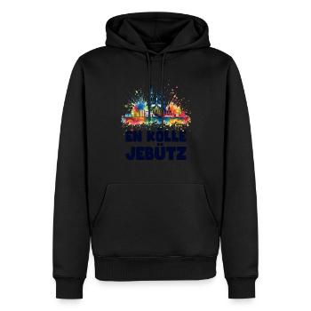 Köln Kölle Karneval Gebützt Kölle Alaaf Jeck Party - Männer Premium Bio Hoodie - Schwarz - Vorne - Nico (187cm)