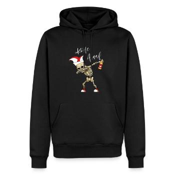 Carnaval Kölle Alaaf Dabbing Squelette Fun - Sweat à capuche Premium bio Homme - noir - Devant - Nico (187cm)