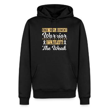 Knee Replacement: Strength & Resistance - Men’s Premium Organic Hoodie - black - Front - Nico (187cm)