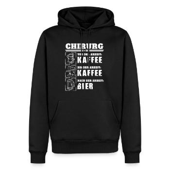 My daily routine as a surgeon - Men’s Premium Organic Hoodie - black - Front - Nico (187cm)