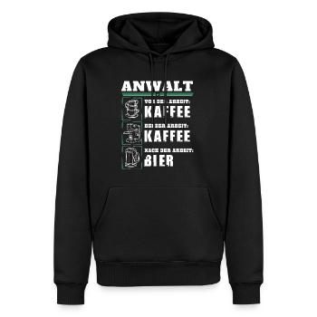 Mon quotidien en tant qu'avocat - Sweat à capuche Premium bio Homme - noir - Devant - Nico (187cm)