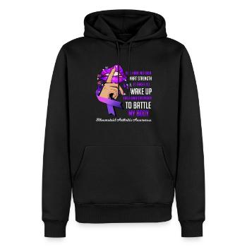 Rheuma-Krieger im Kampf - Männer Premium Bio Hoodie - Schwarz - Vorne - Nico (187cm)