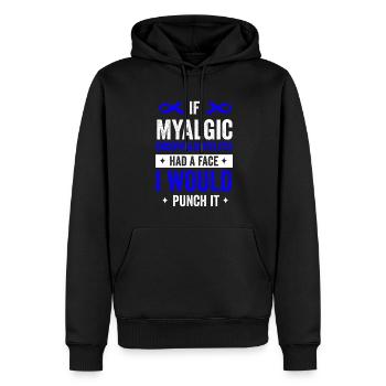 bewusstsein für myalgische enzME Entgegentreten: E - Männer Premium Bio Hoodie - Schwarz - Vorne - Nico (187cm)