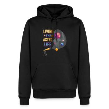 Das Astro-Leben Leben - Männer Premium Bio Hoodie - Schwarz - Vorne - Nico (187cm)