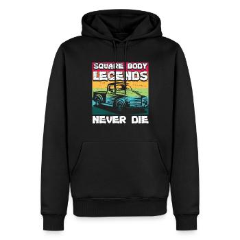 Square Body Legends Nie Vergessen - Männer Premium Bio Hoodie - Schwarz - Vorne - Nico (187cm)