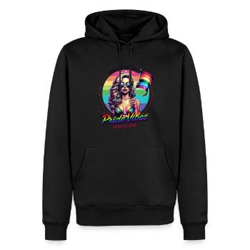 Pride Gay CSD Love LGBTQ Colors of the Rainbow - Men’s Premium Organic Hoodie - black - Front - Nico (187cm)