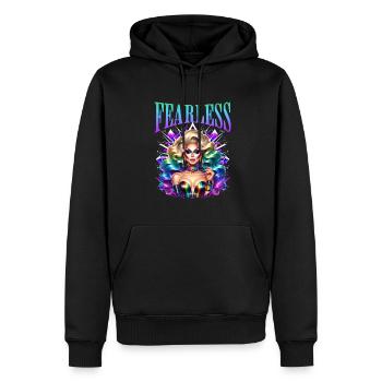 Fearless LGBTQ+ Pride Power Ausdruck - Männer Premium Bio Hoodie - Schwarz - Vorne - Nico (187cm)