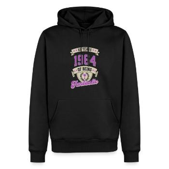Vintage 1964 Geboren Limitierte Auflage - Männer Premium Bio Hoodie - Schwarz - Vorne - Nico (187cm)