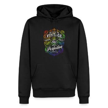Vintage 1964 Geboren Limitierte Auflage - Männer Premium Bio Hoodie - Schwarz - Vorne - Nico (187cm)