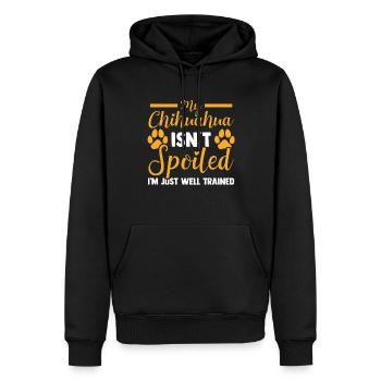 Amoureux des chiens Mon Chihuahua n’est pas gâté - Sweat à capuche Premium bio Homme - noir - Devant - Nico (187cm)
