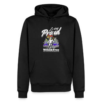 Love Is Love Pride Colors Of Rainbow Equality - Men’s Premium Organic Hoodie - black - Front - Nico (187cm)