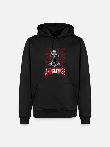 Zombie Apocalypse Happy Halloween Artwork - Men’s Premium Organic Hoodie - black
