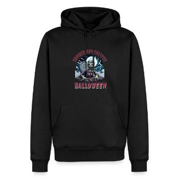 Zombie-Apokalypse Halloween Fröhliches Halloween - Männer Premium Bio Hoodie - Schwarz - Vorne - Nico (187cm)