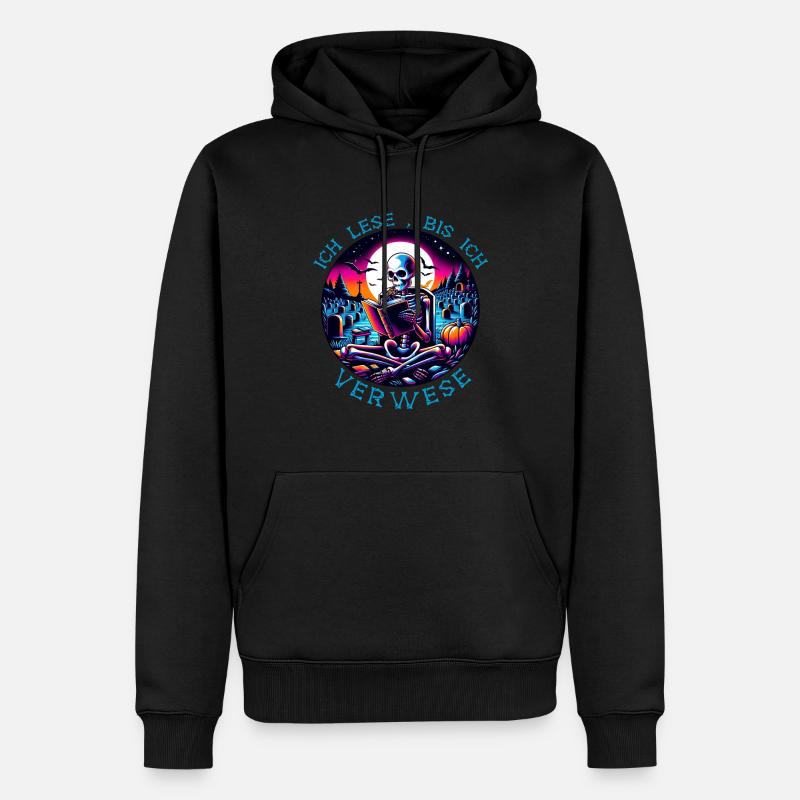 La lecture est mon hobby - Sweat à capuche Premium bio Homme - noir