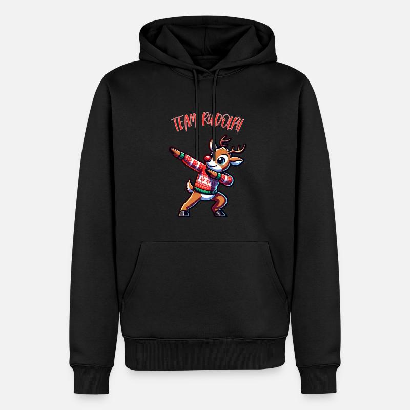 Joyeux Noël Équipe Rudolph Fun - Sweat à capuche Premium bio Homme - noir