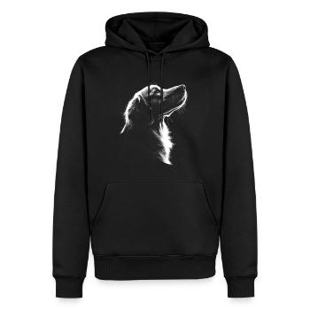 Golden Retriever Portrait Dog Dog Goldie - Men’s Premium Organic Hoodie - black - Front - Nico (187cm)
