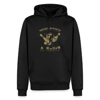 Bowling Saying Who gives a Split - Men’s Premium Organic Hoodie - black - Front - Nico (187cm)