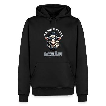 Kölle Alaaf Je suis le mouton ici - Sweat à capuche Premium bio Homme - noir - Devant - Nico (187cm)