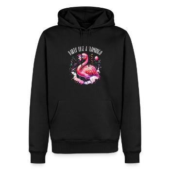Kölle Alaaf fait la fête comme un flamant rose - Sweat à capuche Premium bio Homme - noir - Devant - Nico (187cm)