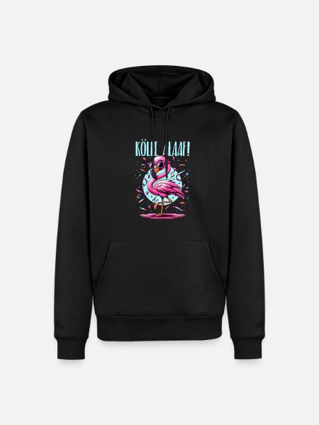 Kölle Alaaf Flamingo Party Vibes - Men’s Premium Organic Hoodie - black