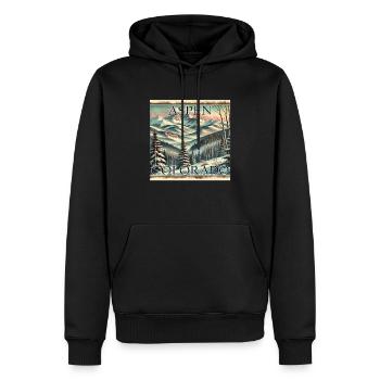 Aspen Skigebiet Ski Snowboard Winter Vintage - Männer Premium Bio Hoodie - Schwarz - Vorne - Nico (187cm)