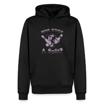 Bowling Saying Who gives a Split - Men’s Premium Organic Hoodie - black - Front - Nico (187cm)