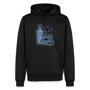 Whisky Uisge Beatha – Eau de Vie - Sweat à capuche Premium bio Homme - noir - Devant - Nico (187cm)
