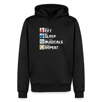 Eat Sleep Musicals Repeat Theater Maske Geschenk - Männer Premium Bio Hoodie - Schwarz - Vorne - Nico (187cm)