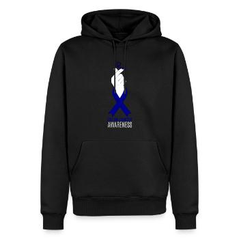 Colon Cancer Awareness Kpop Finger Herz Geschenk - Männer Premium Bio Hoodie - Schwarz - Vorne - Nico (187cm)