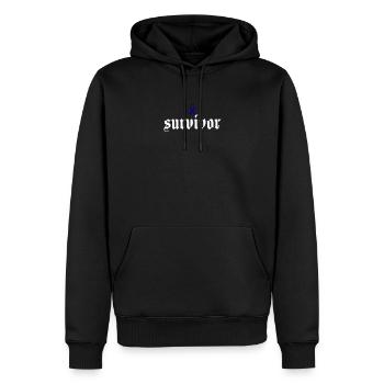 Gift for survivors of colon cancer (Colon Ca - Men’s Premium Organic Hoodie - black - Front - Nico (187cm)