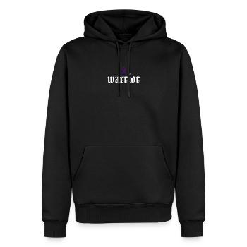 Hodgkins-Lymphom-Bewusstsein Krieger Geschenk - Männer Premium Bio Hoodie - Schwarz - Vorne - Nico (187cm)