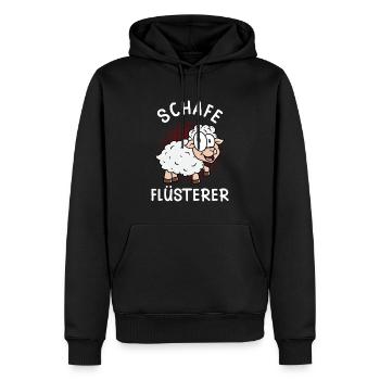 Schafe Flüsterer Hausschaf Schafbock Schäfer - Männer Premium Bio Hoodie - Schwarz - Vorne - Nico (187cm)