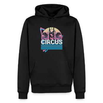 Zirkus Turner Akrobat Vaporwave Ästhetisches Gesch - Männer Premium Bio Hoodie - Schwarz - Vorne - Nico (187cm)