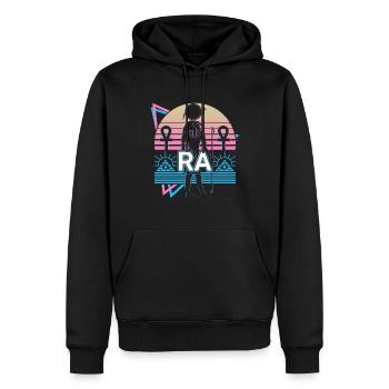 Ra Dieu Égyptien Egypte Cadeau - Sweat à capuche Premium bio Homme - noir - Devant - Nico (187cm)