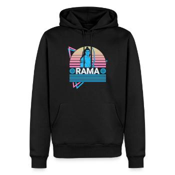 Rama Dieu hindou Ancienne mythologie hindoue Cadeau - Sweat à capuche Premium bio Homme - noir - Devant - Nico (187cm)